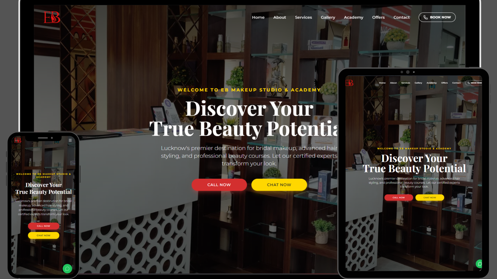 EB Makeup Studio Portfolio Snapshot