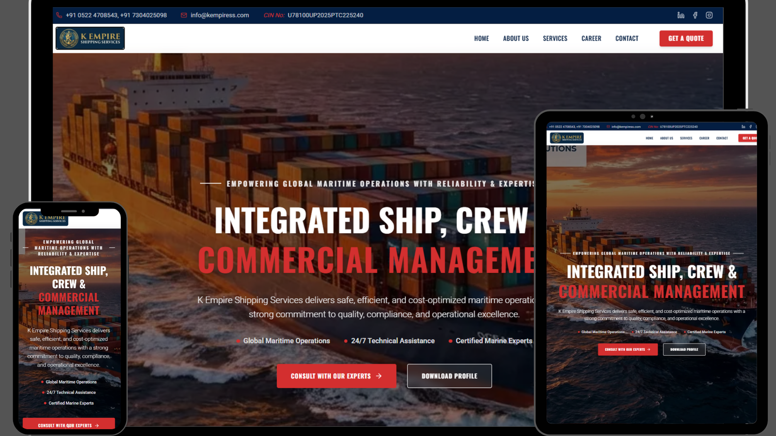 K Empire Shipping Services Portfolio Snapshot